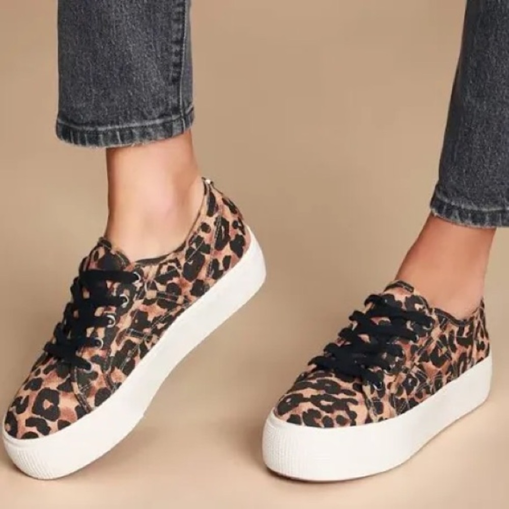 Steve Madden Emmi Leopard Print Platform Sneakers